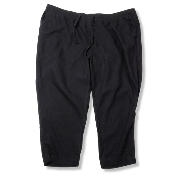 Susina Linen Blend Black Pants Size 2X - Picture 1 of 5
